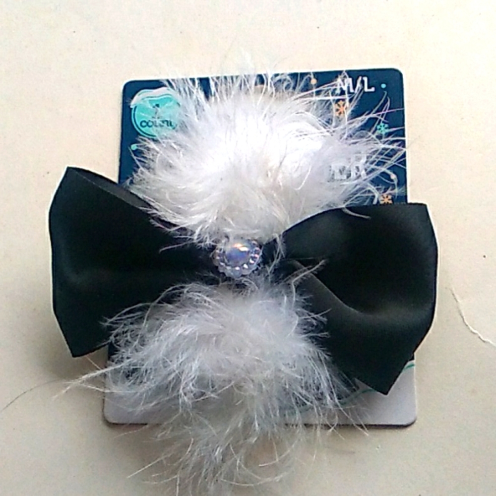 Dressy dog bow tie collar slider